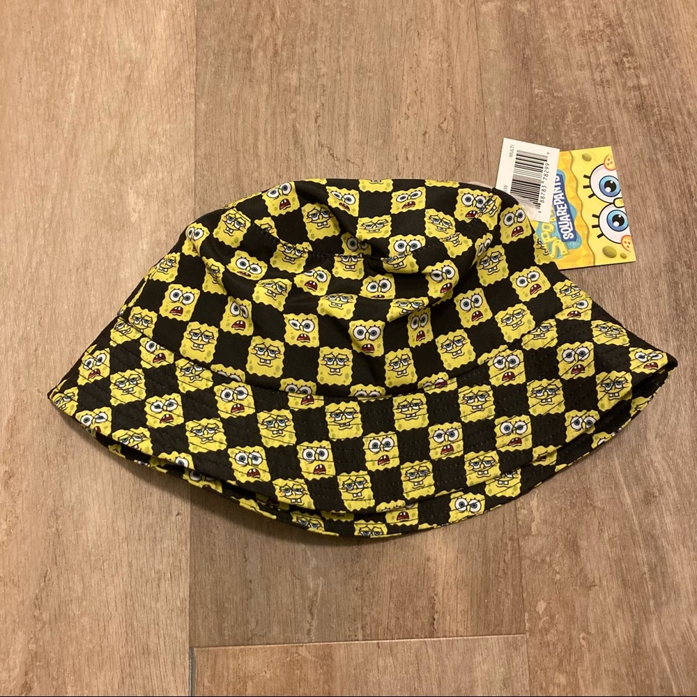 Men’s Nickelodeon Spongebob Squarepants Black And Yellow Bucket Hat
